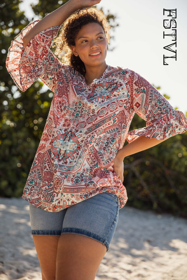 Lange blouse met print image number 0