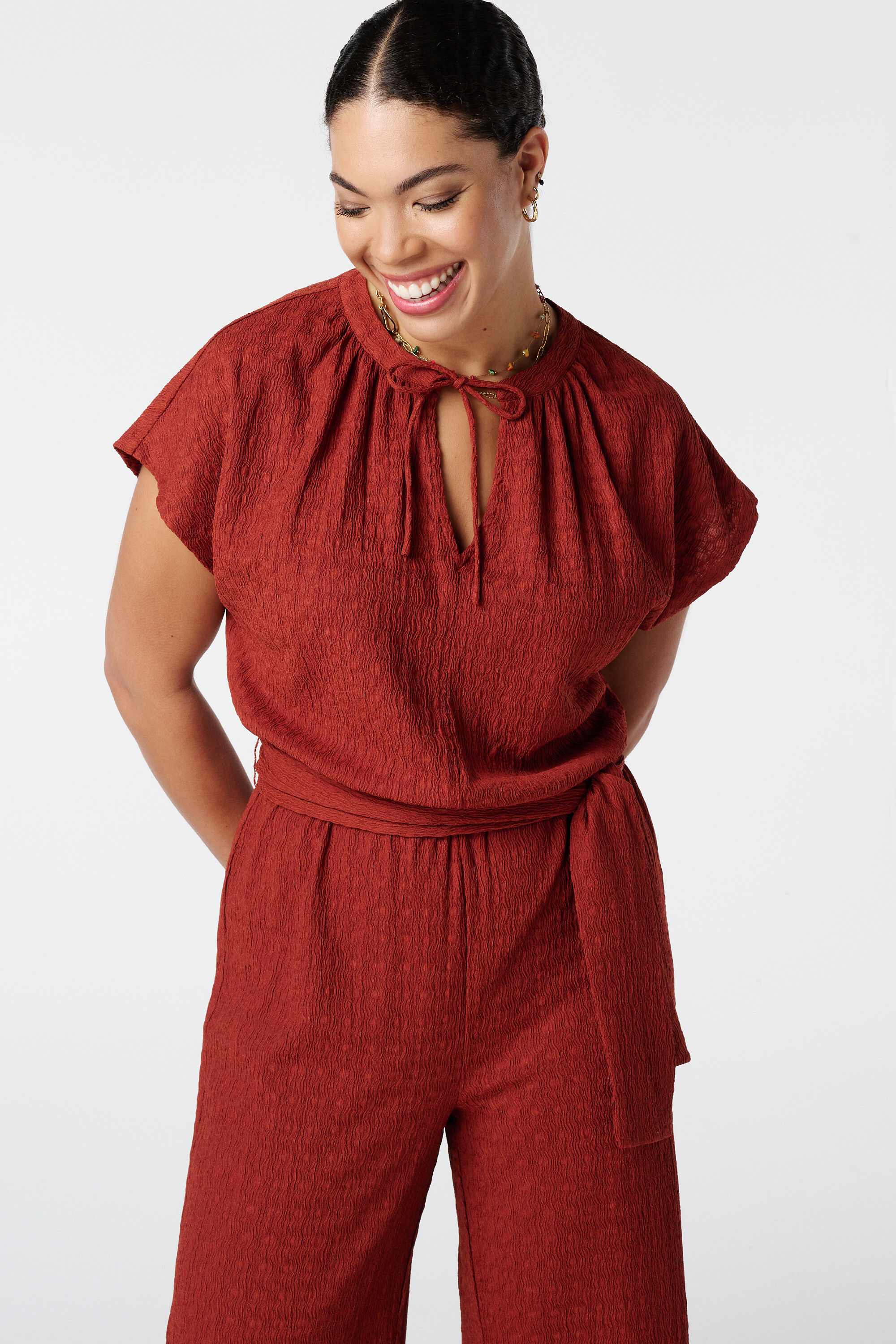 Jumpsuit met wijde pijpen image number 2