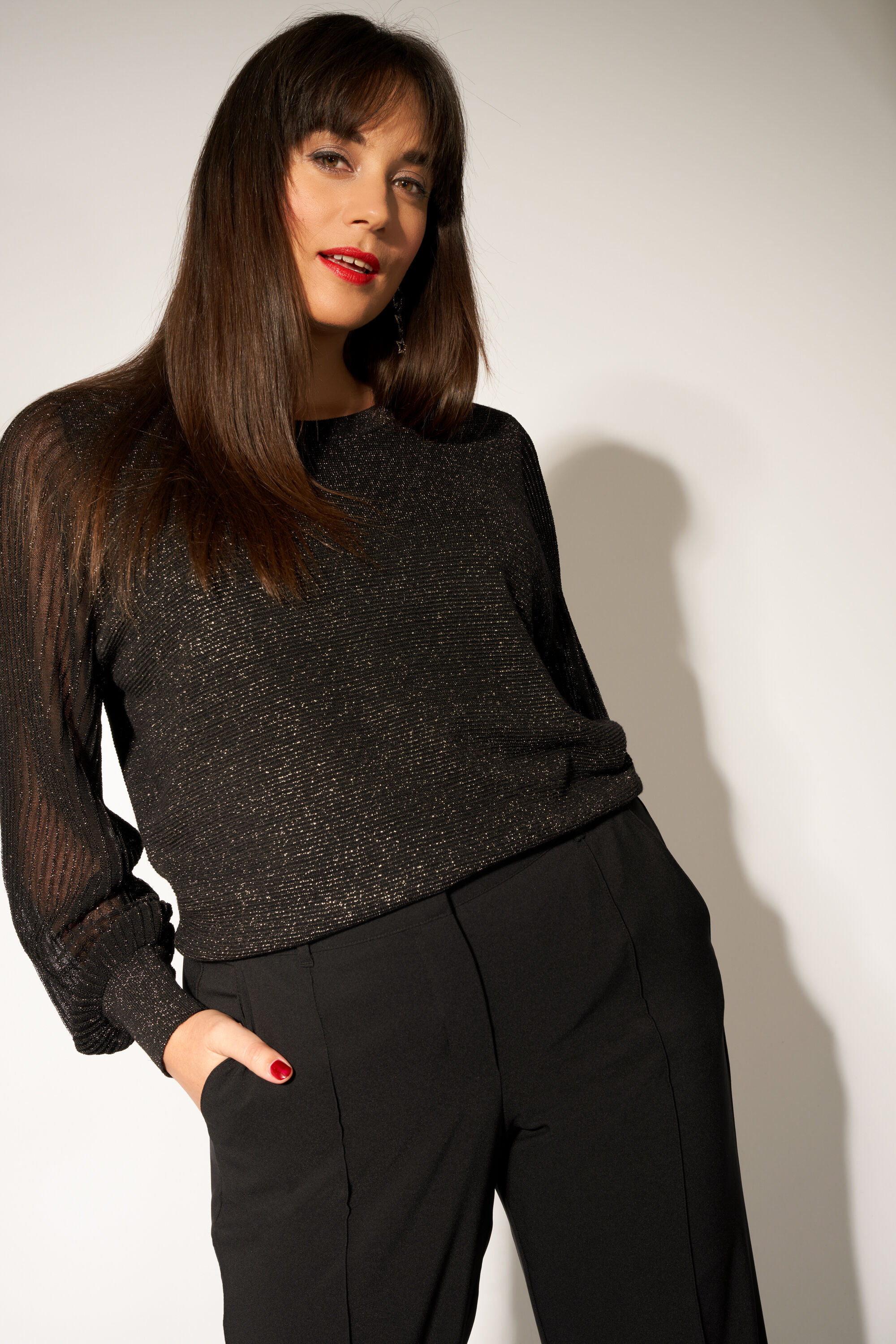Glitter top trui dames