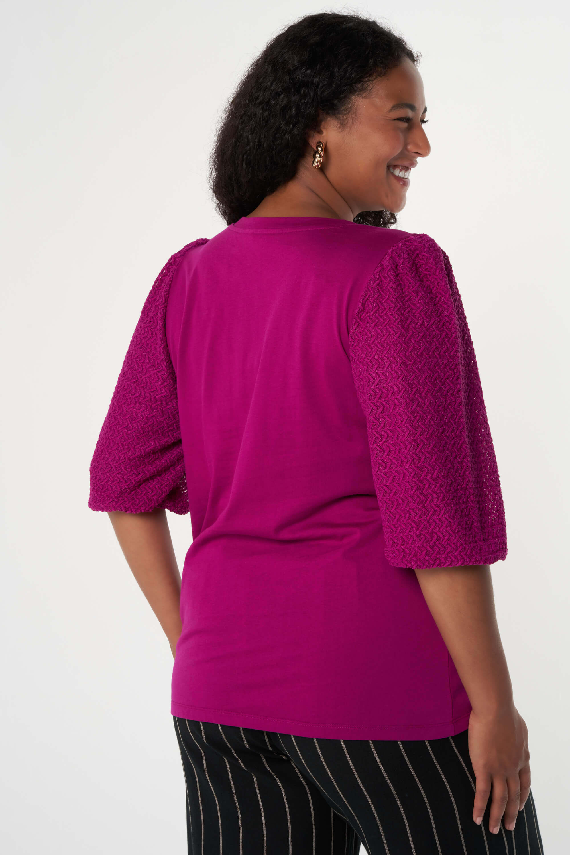 Top met structuur mouwen image number 3