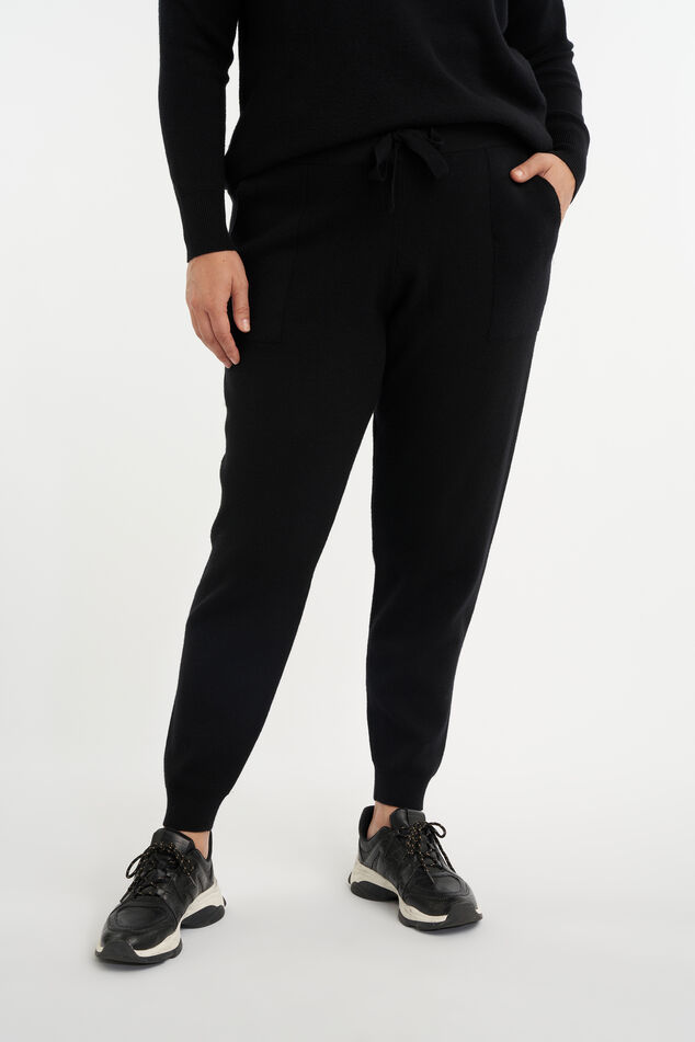 Fijngebreide lounge broek image number 0