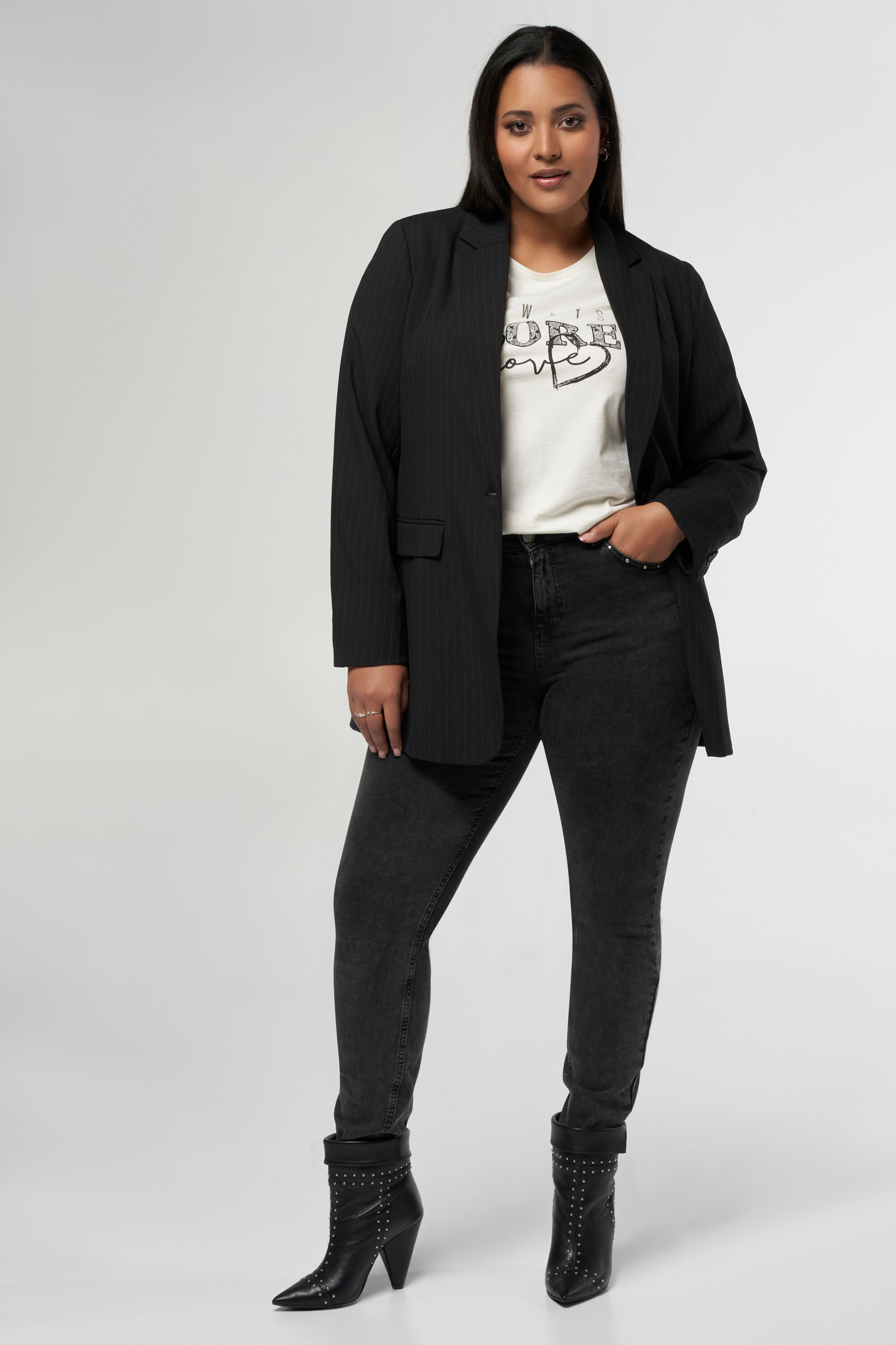 Blazer met krijtstrepen image number 6