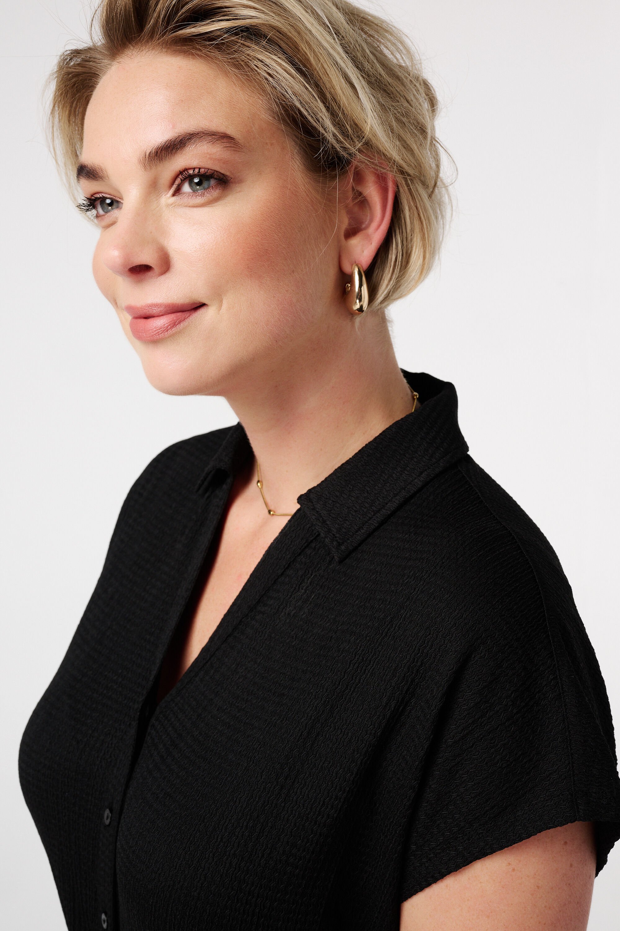 Playsuit met ceintuur en kraag image number 4