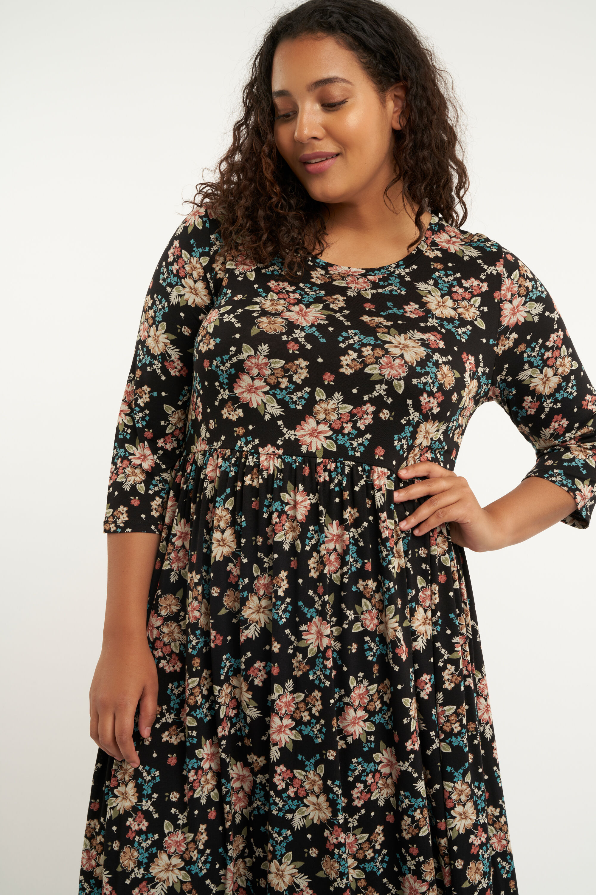 Lange jurk met print image number 5