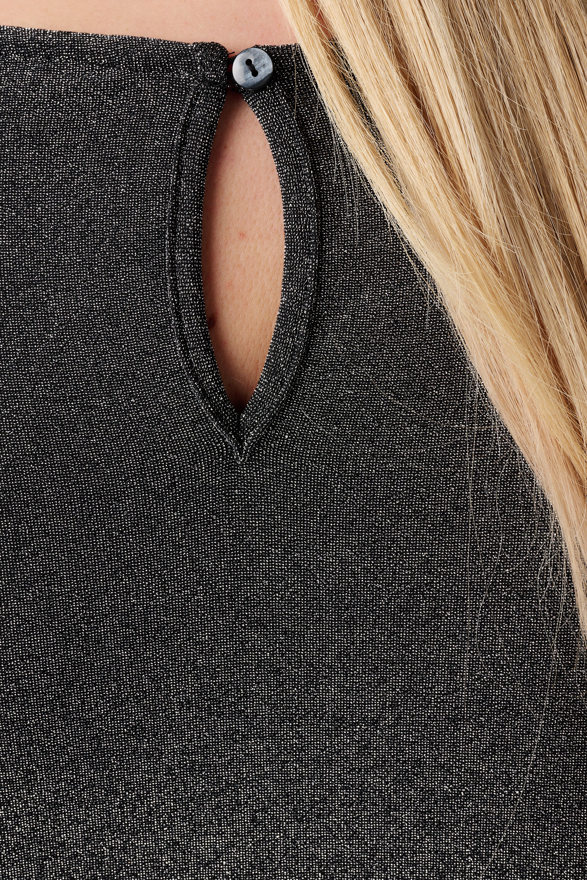 Top met flared mouwen en lurex image number 6