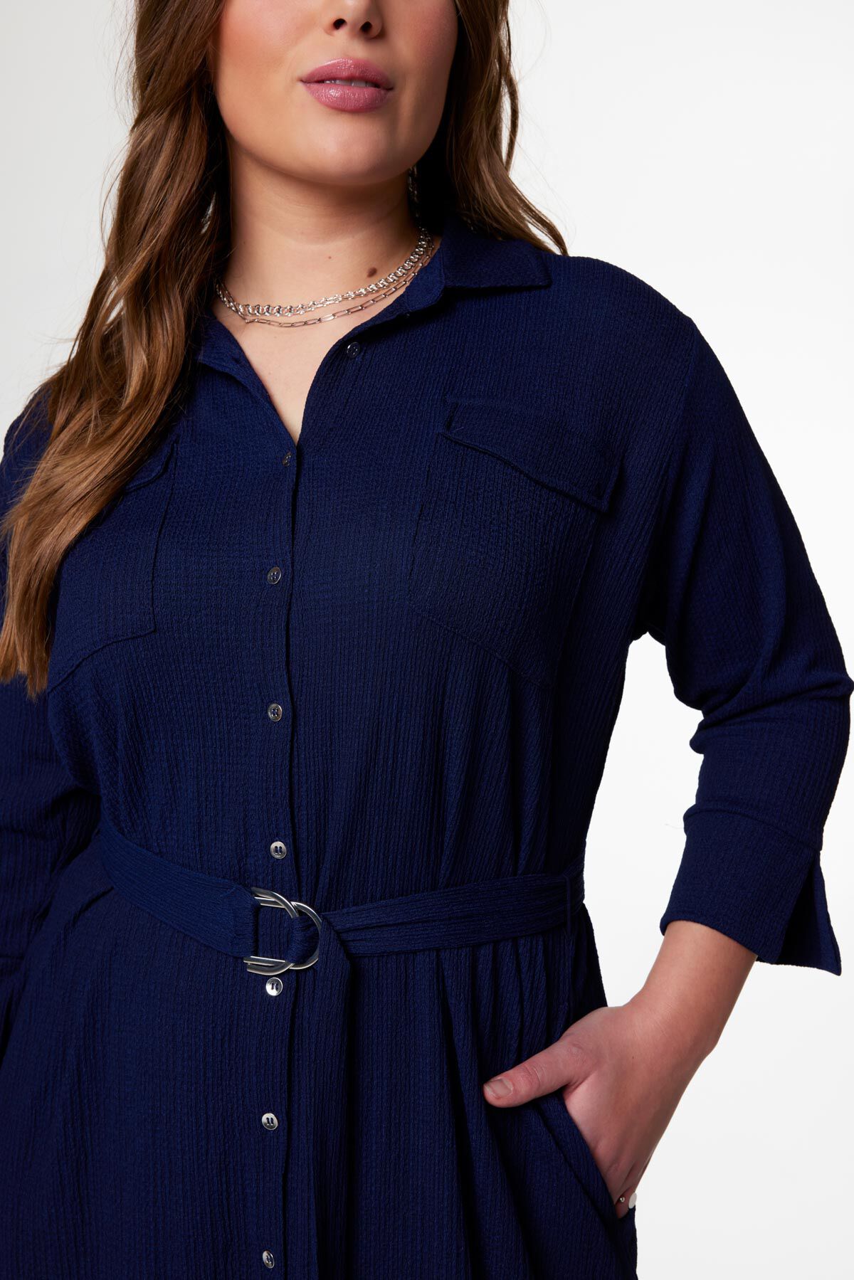 Jurk met structuur in de stof image number 4