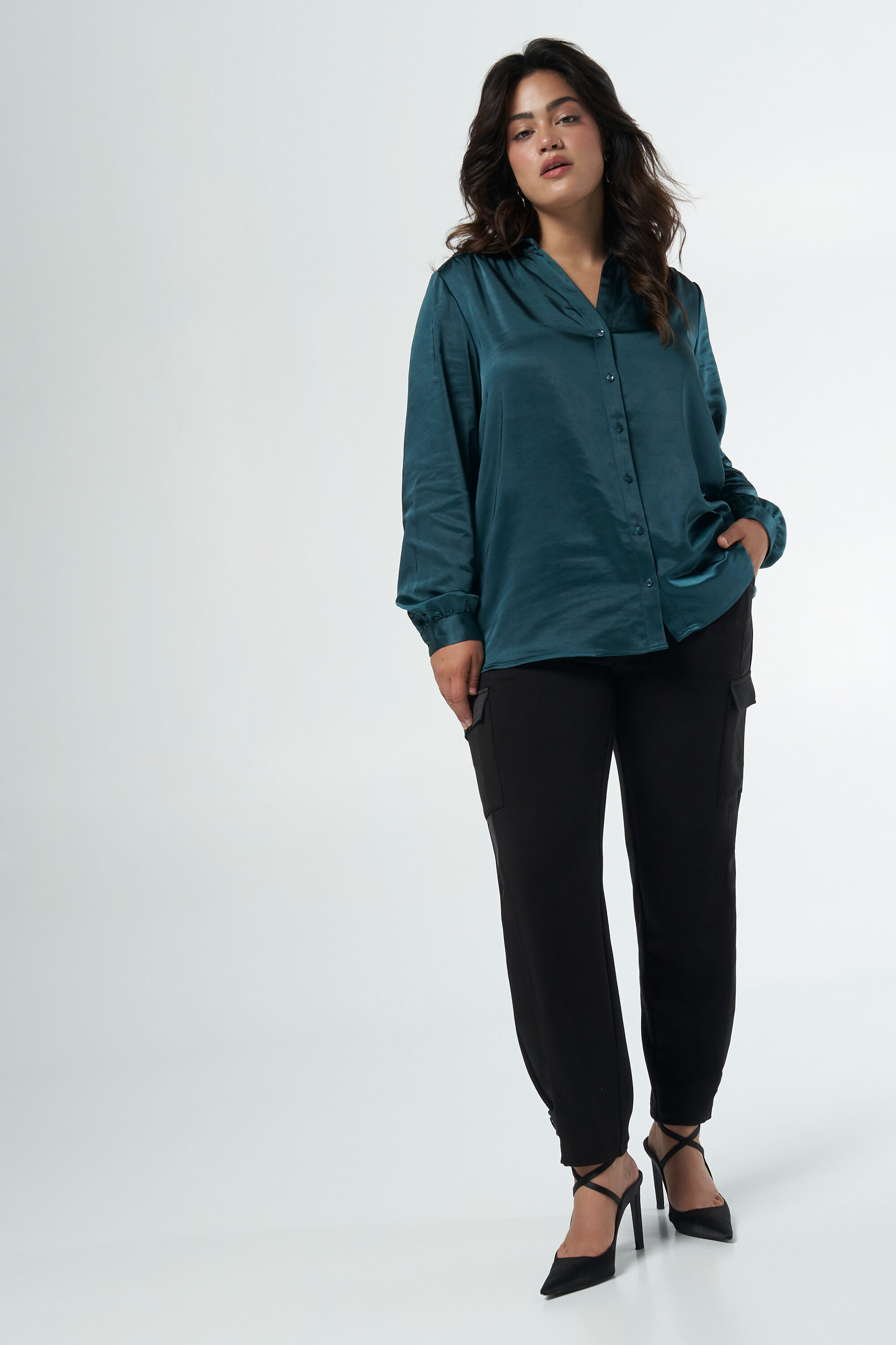 Blouse met satijnlook image number 5