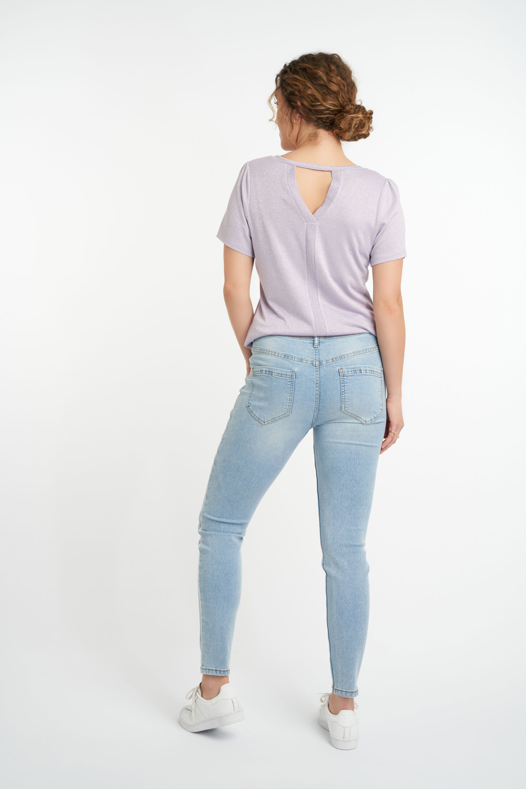 Jeans met glitterstreep image number 3