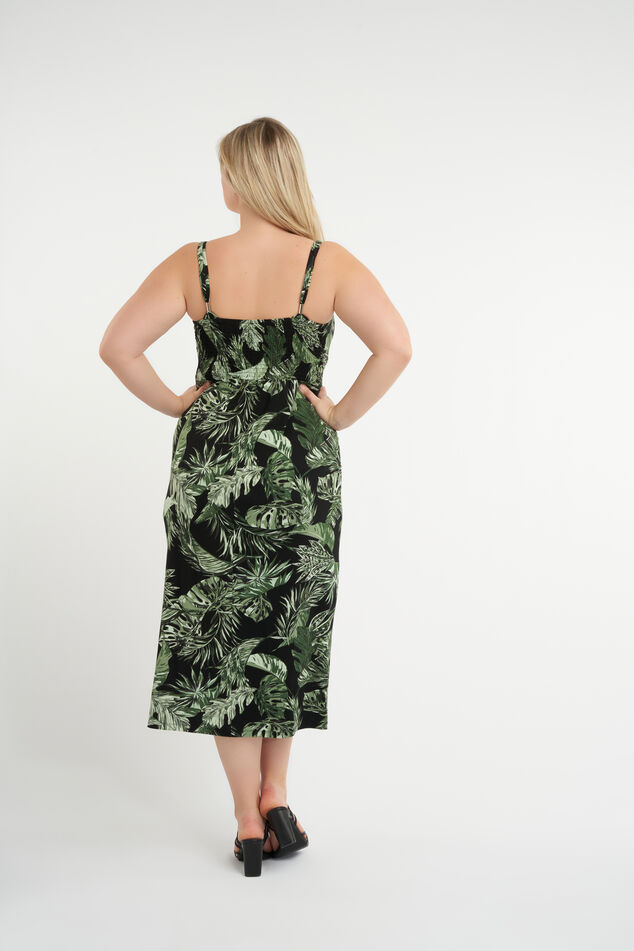 Jurk met bladeren print image number 3