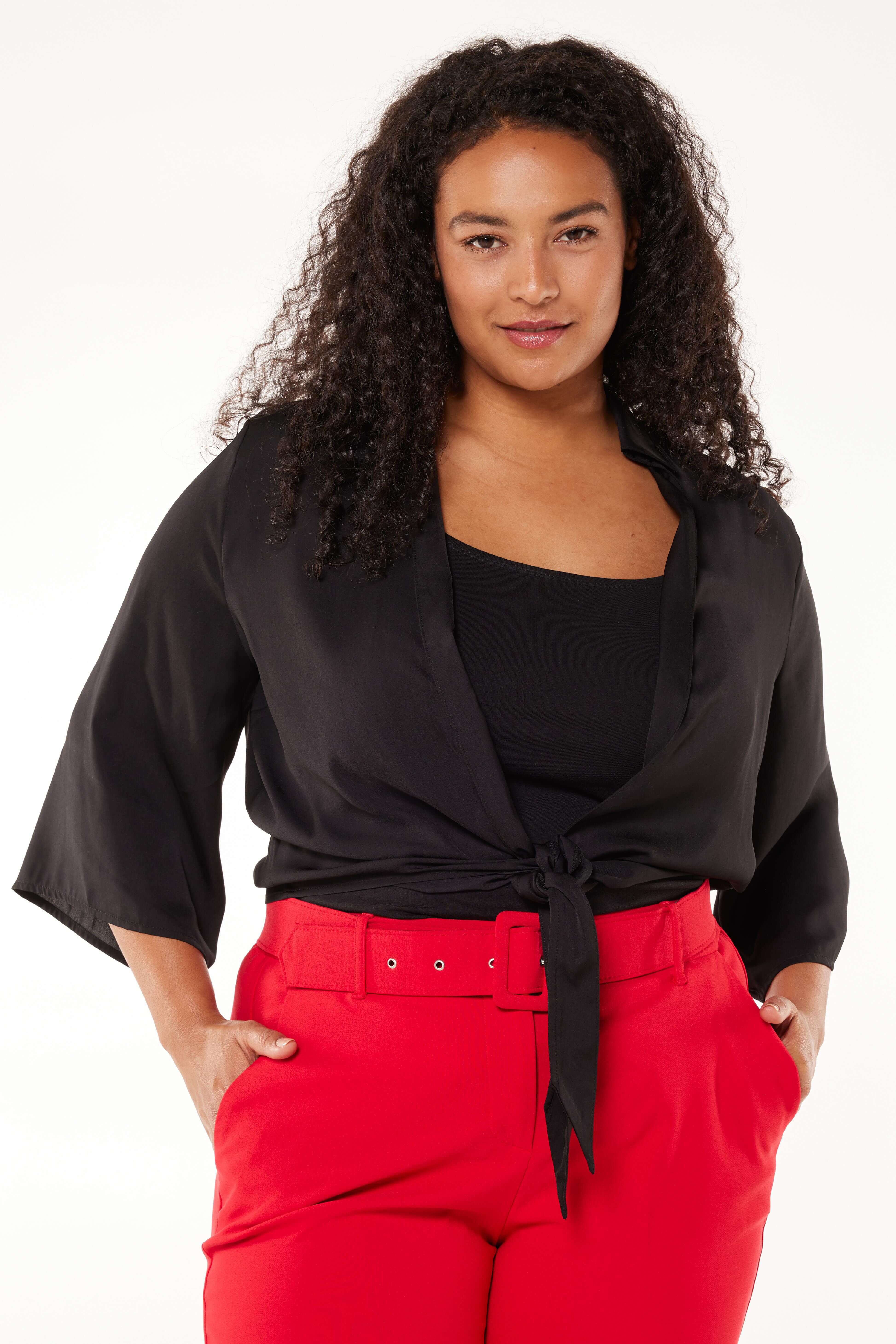 Blouse met knoopdetail image number 0