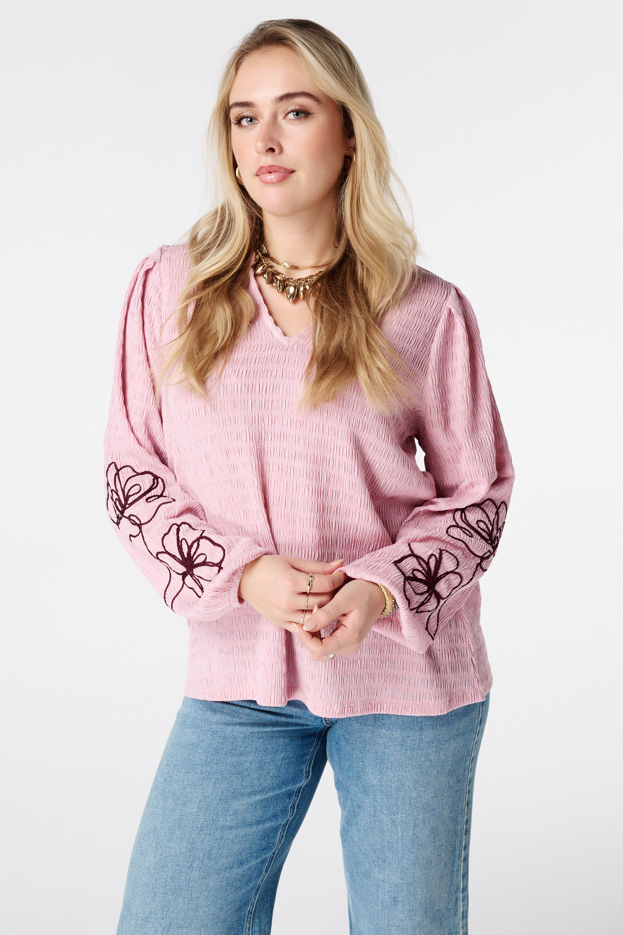 Blouse met embroidery 