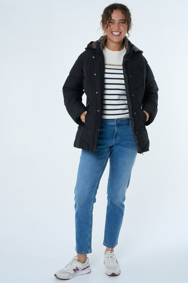 Gewatteerde jas met capuchon image number 0