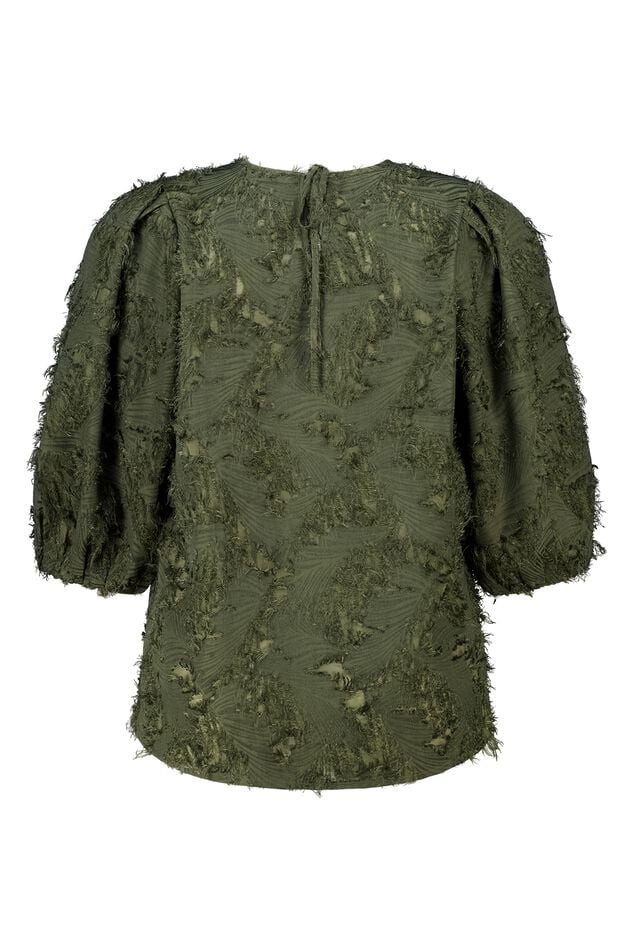Blouse met korte pofmouw image number 2