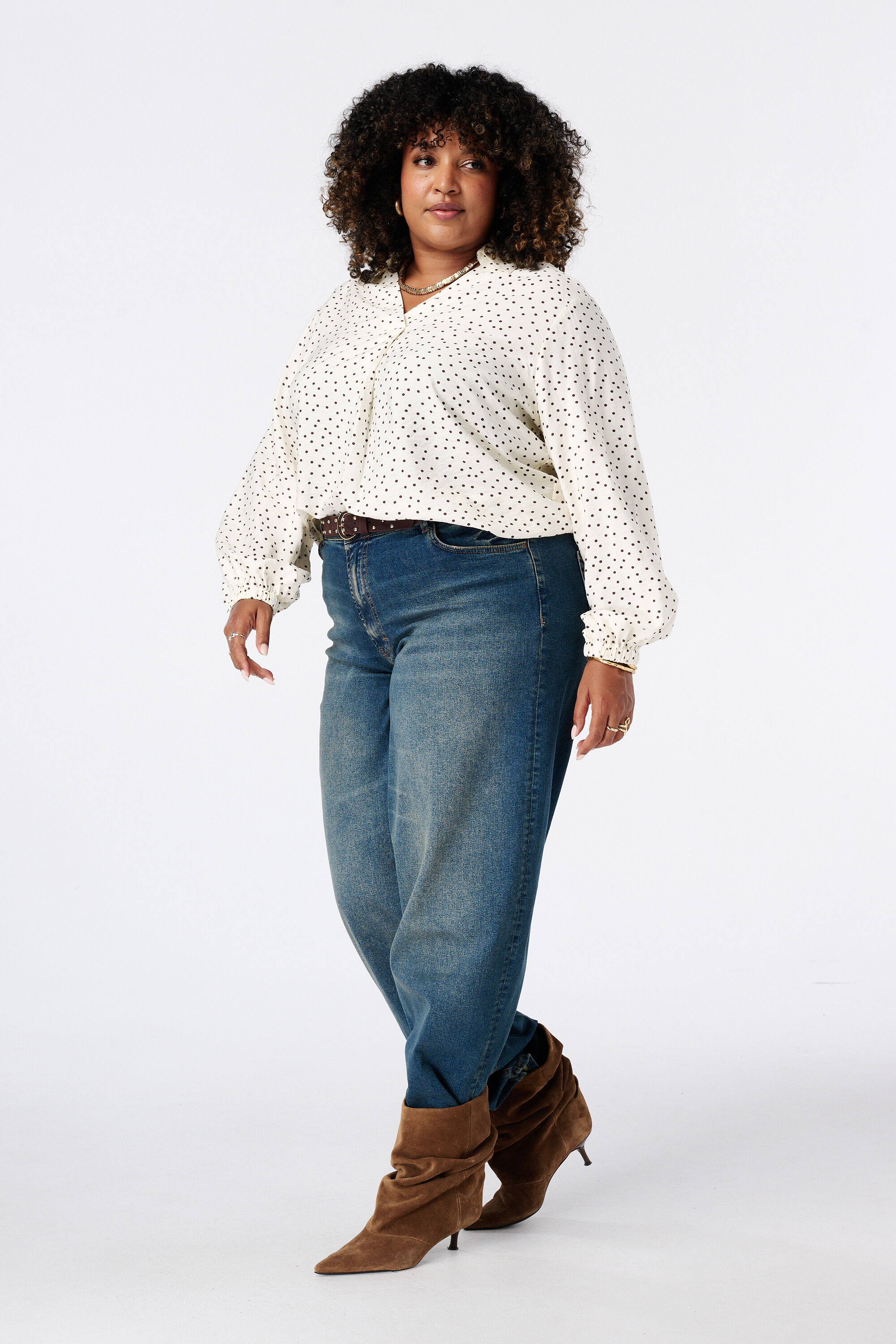 Blouse met polka dot image number 5