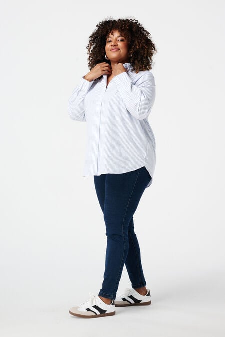 Tregging met denim look Tregging met denim look