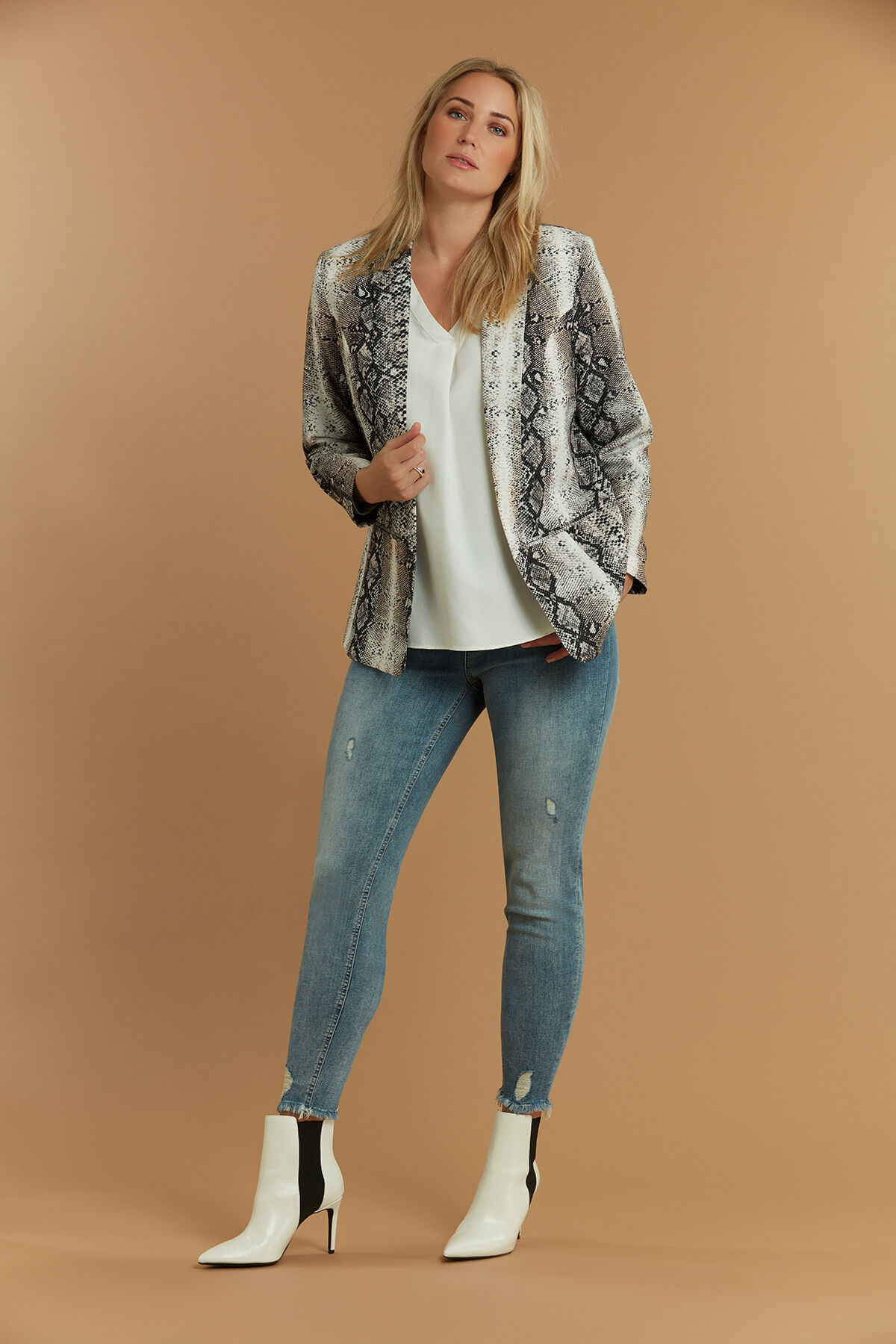 Blazer met slangenprint image number 5