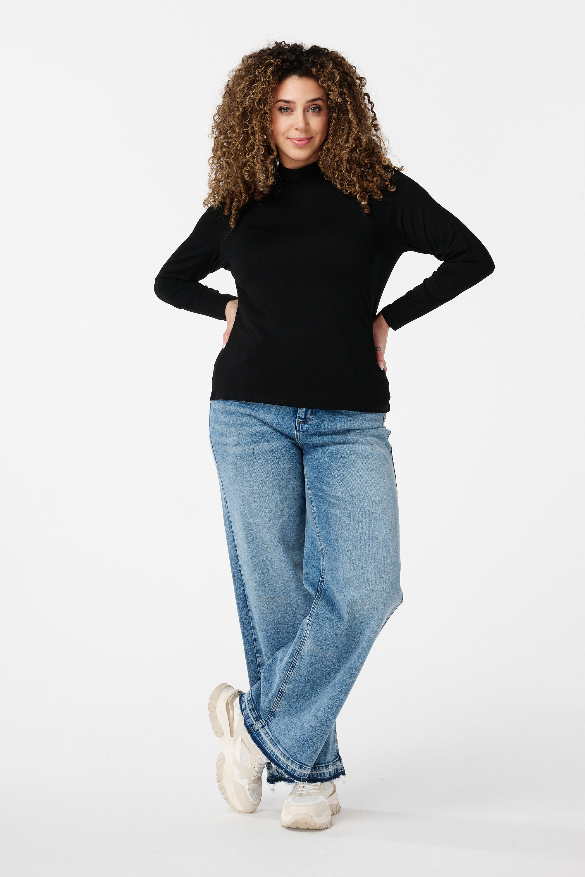 Shirt met col en print image number 5