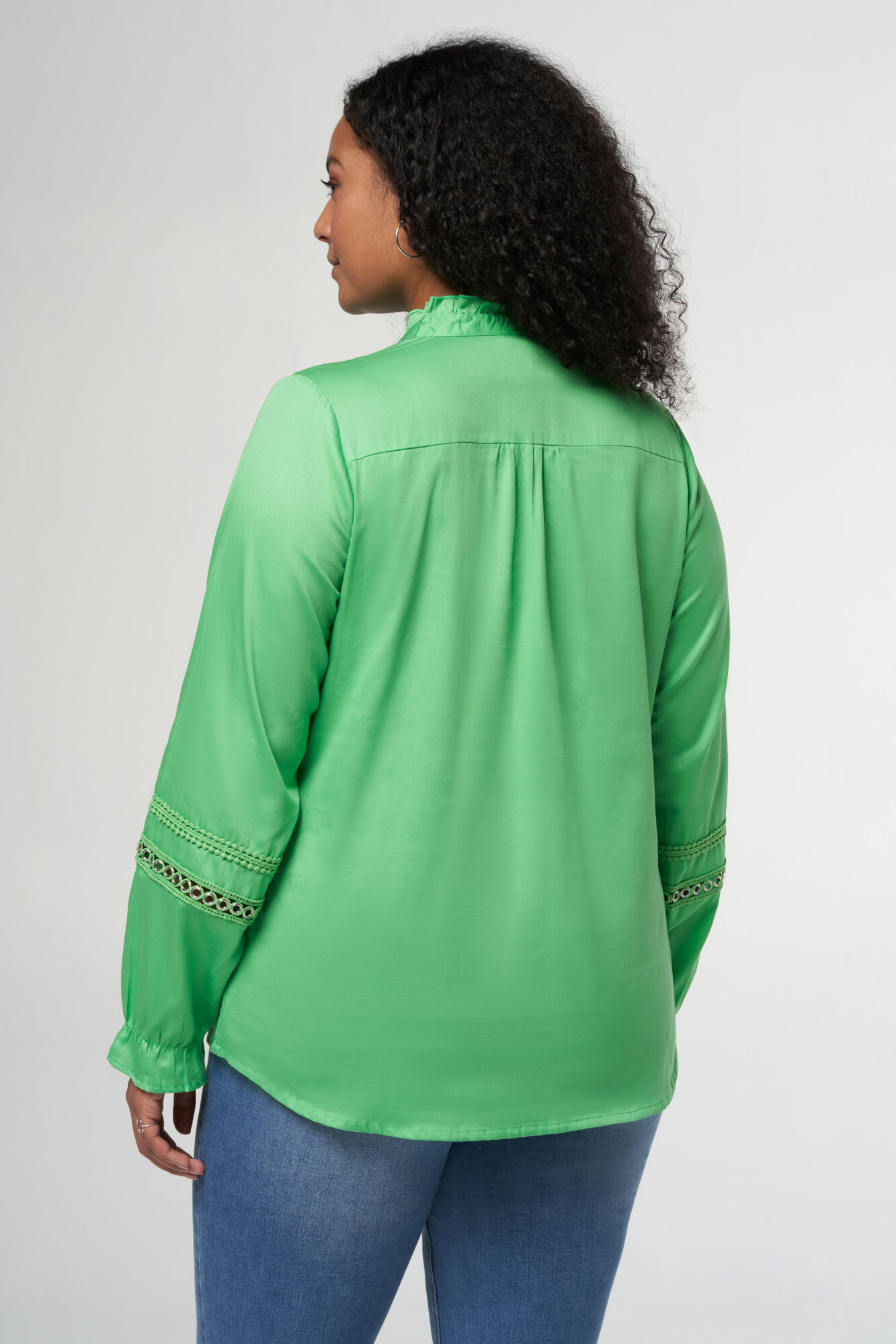 Blouse met details en opstaande kraag image number 3