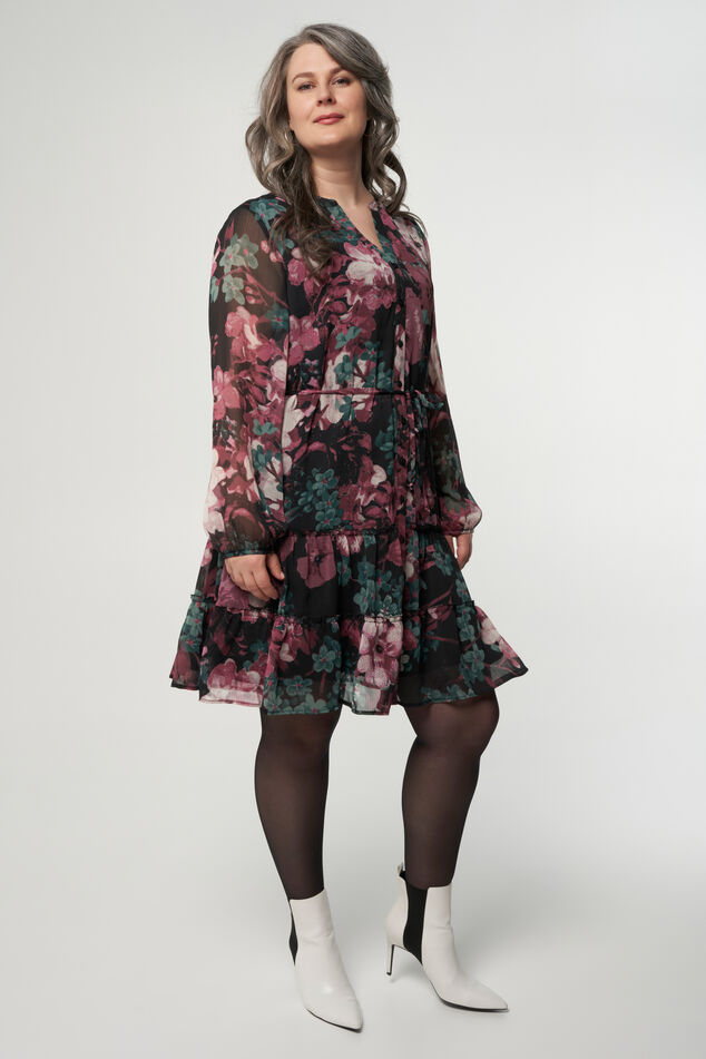 Midi jurk met bloemenprint image number 5