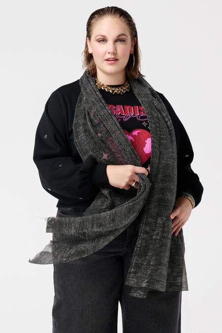 Plissé sjaaltje met lurex Plissé sjaaltje met lurex