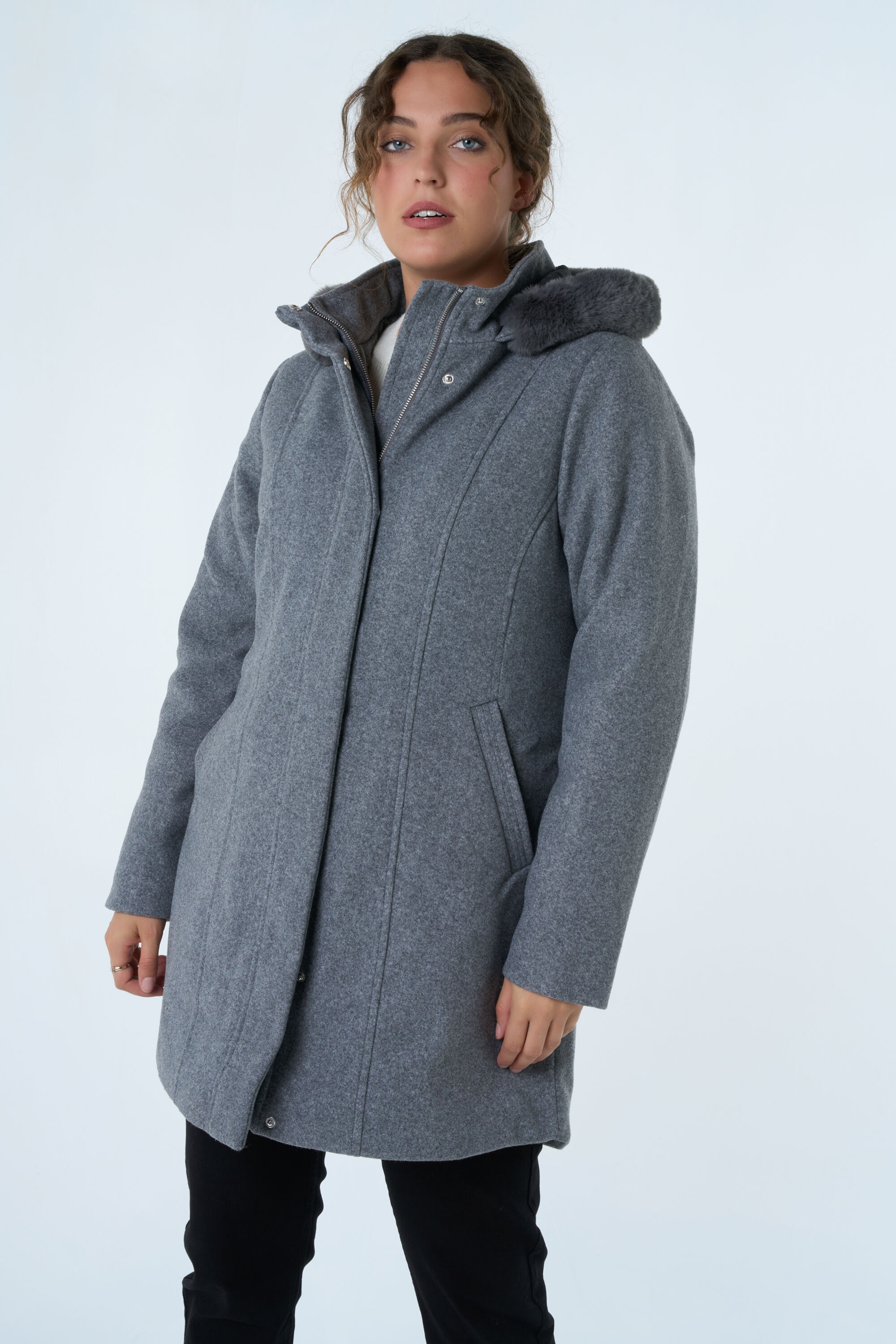 Jas met wol look image number 6