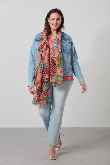 Sjaal met dierenprint