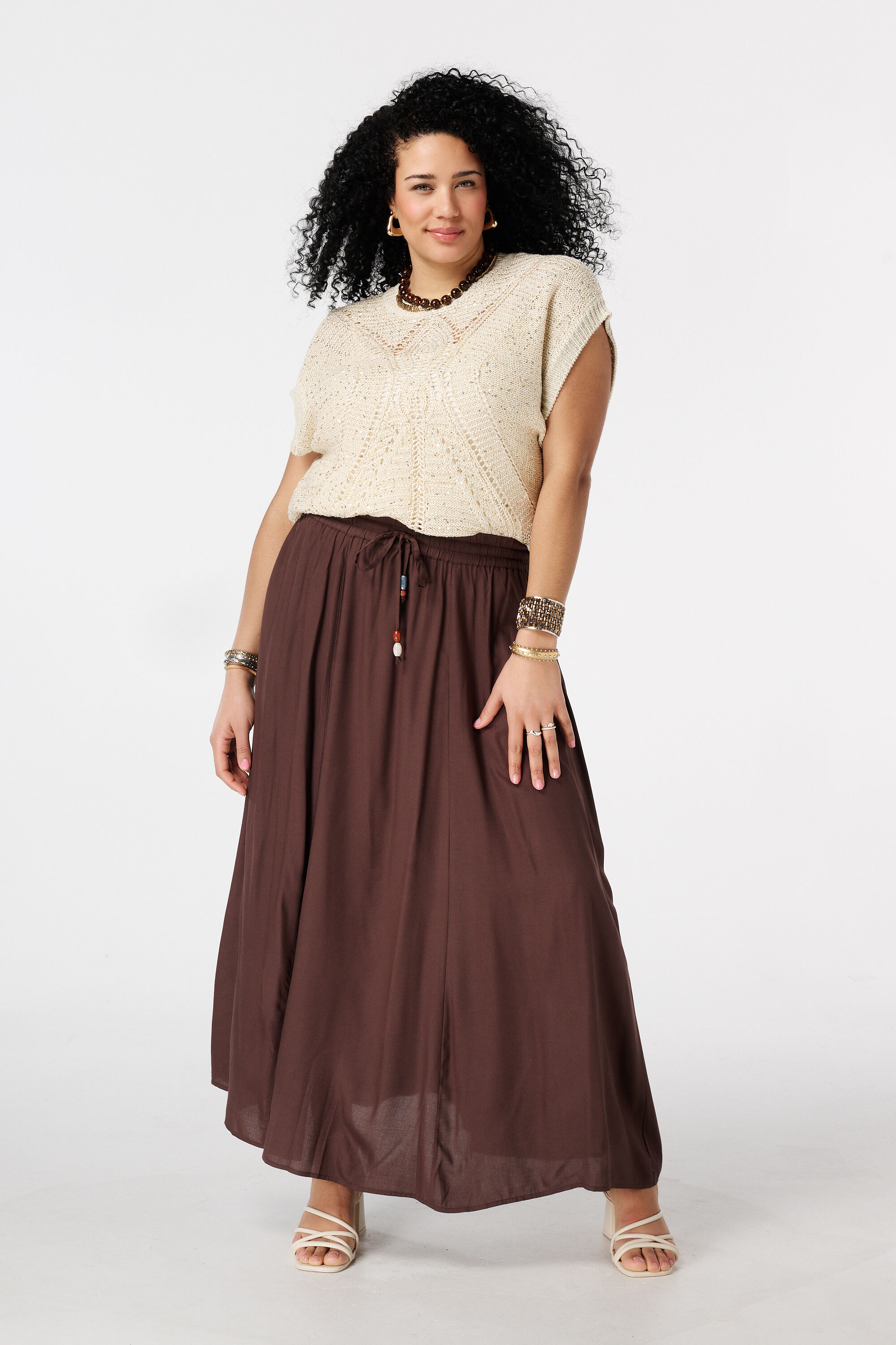 Maxi rok met elastische taille image number 6
