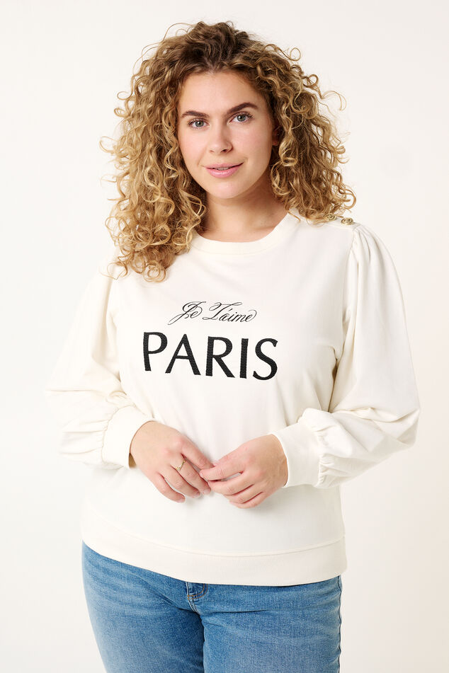 Sweater "Paris" met knopen op de schouder image number 0