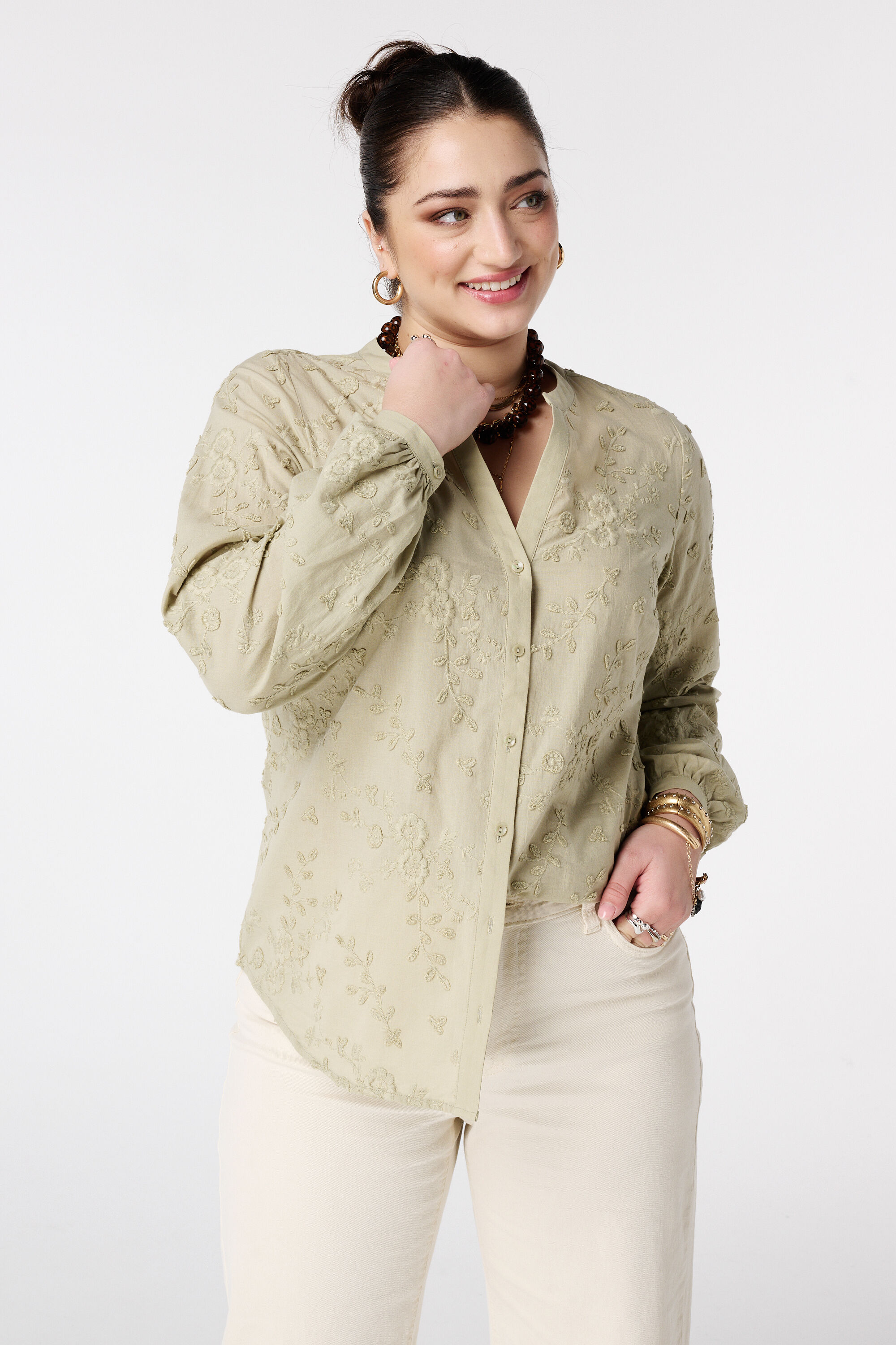 Blouse met bloemenprint