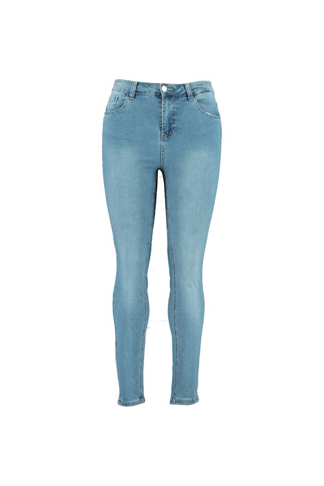 Skinny leg high waist jeans CHERRY image number 1