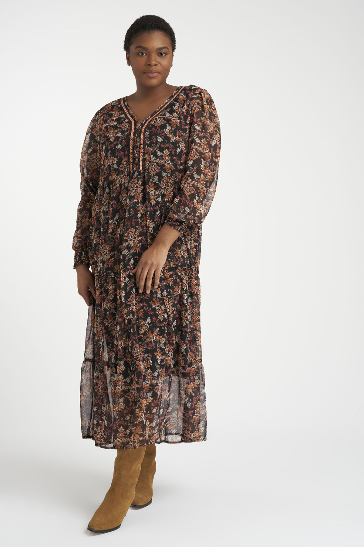 Maxi jurk met bloemenprint