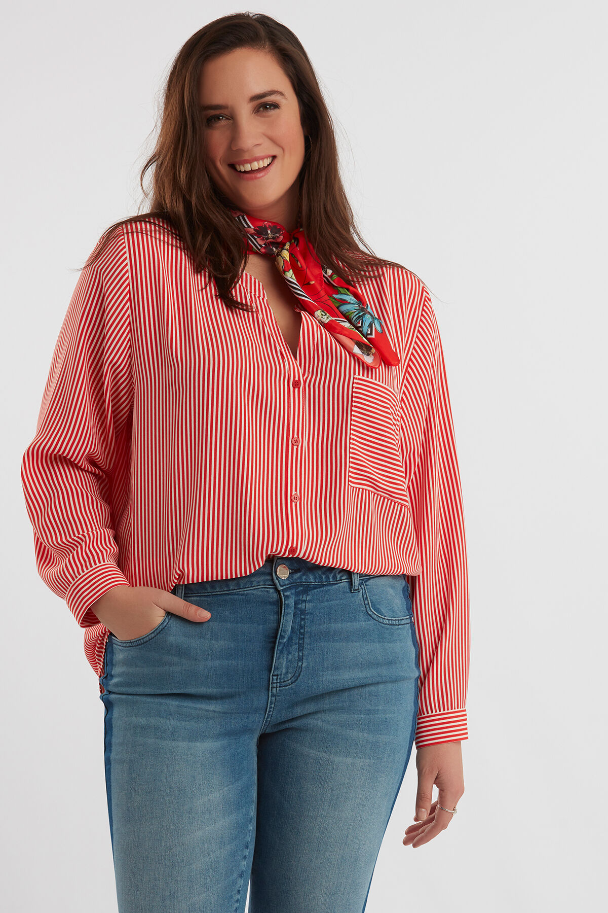 Gestreepte blouse image number 5