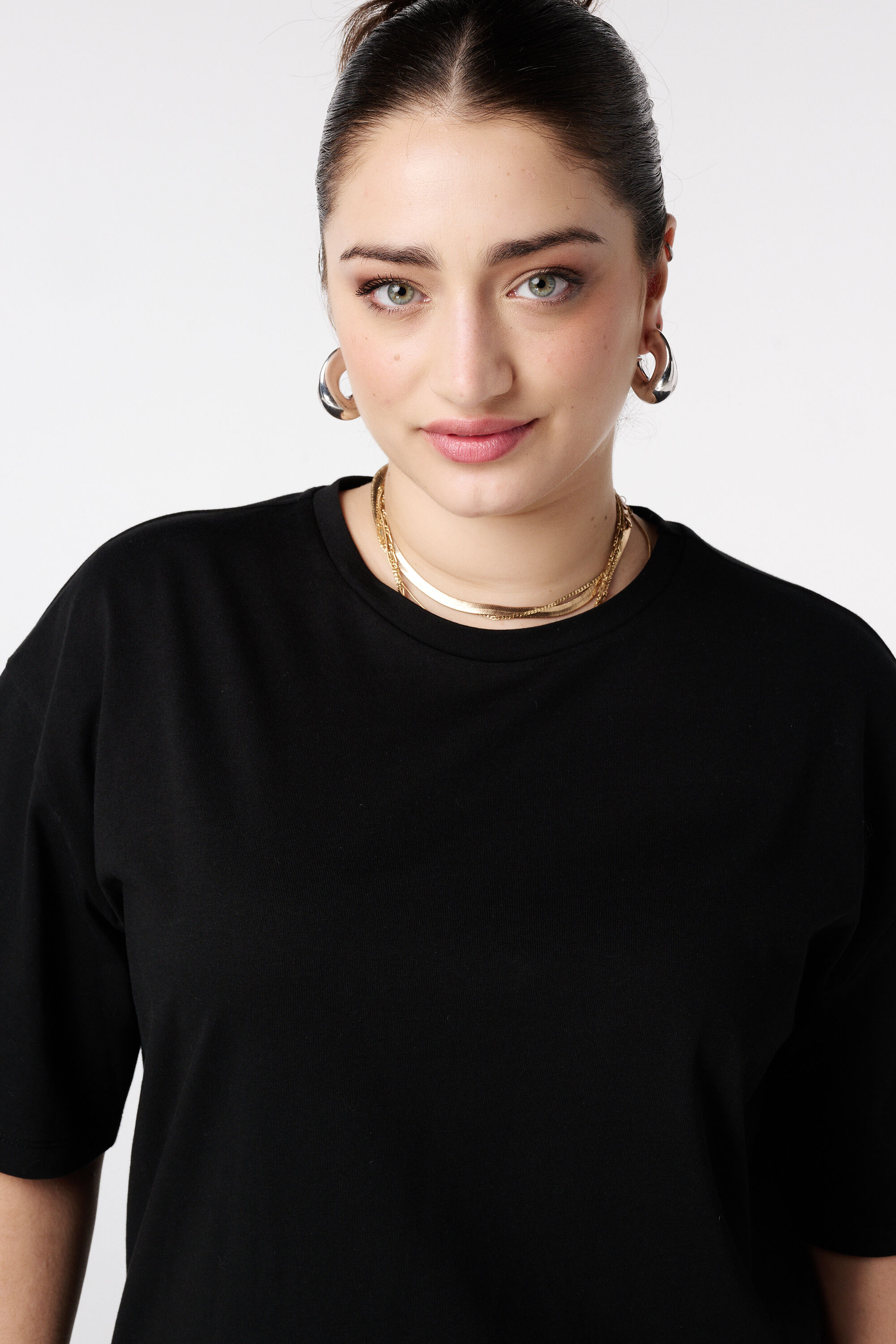 Oversized t-shirt met kant image number 4