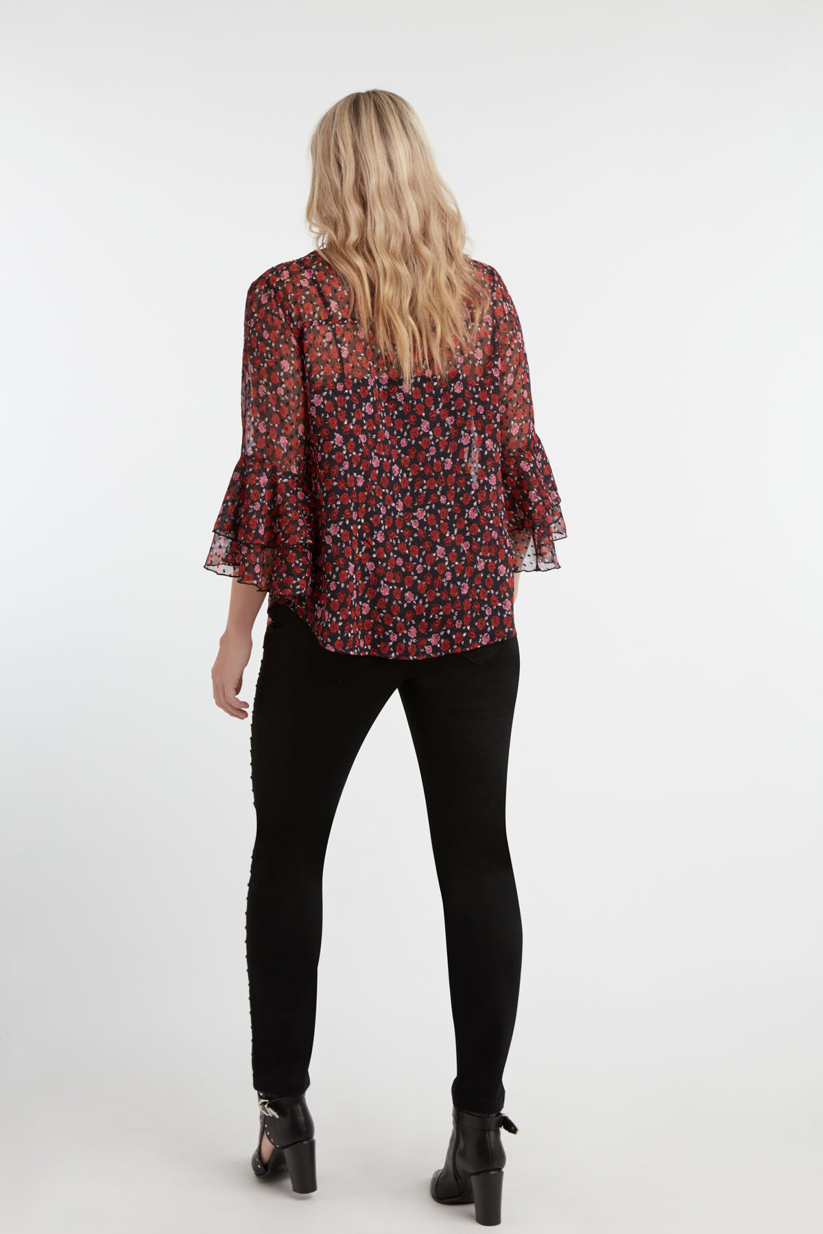 Bloemenblouse met volants image number 5