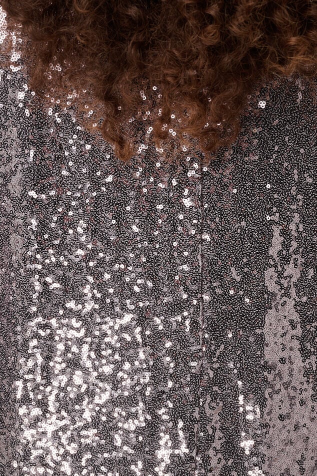 Pailletten top met korte mouwen image number 6