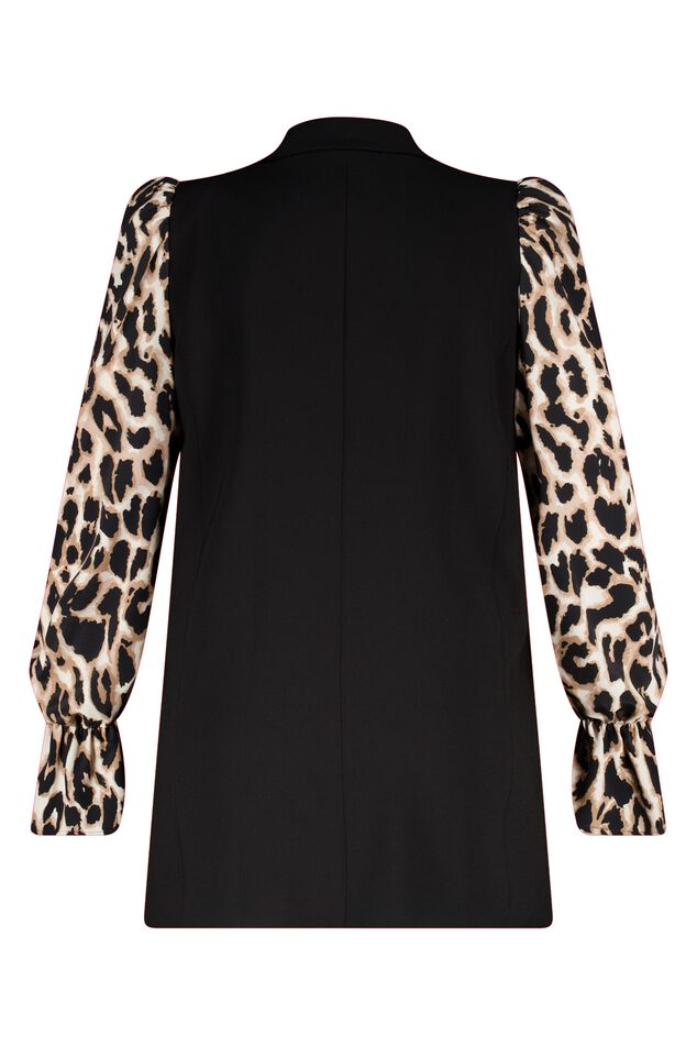 Blazer met luipaard mouwen image number 2