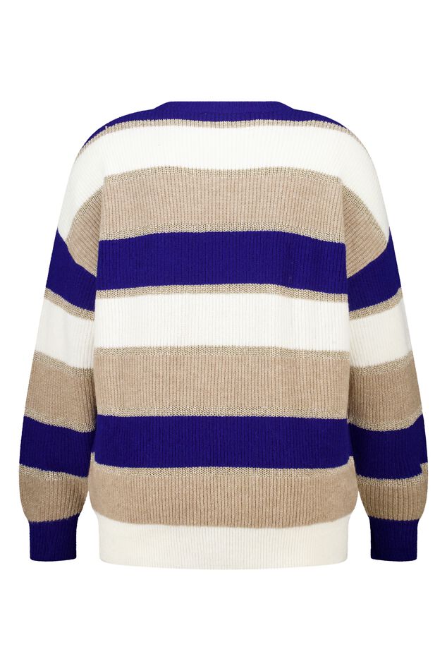 Gestreepte trui met lurex image number 2