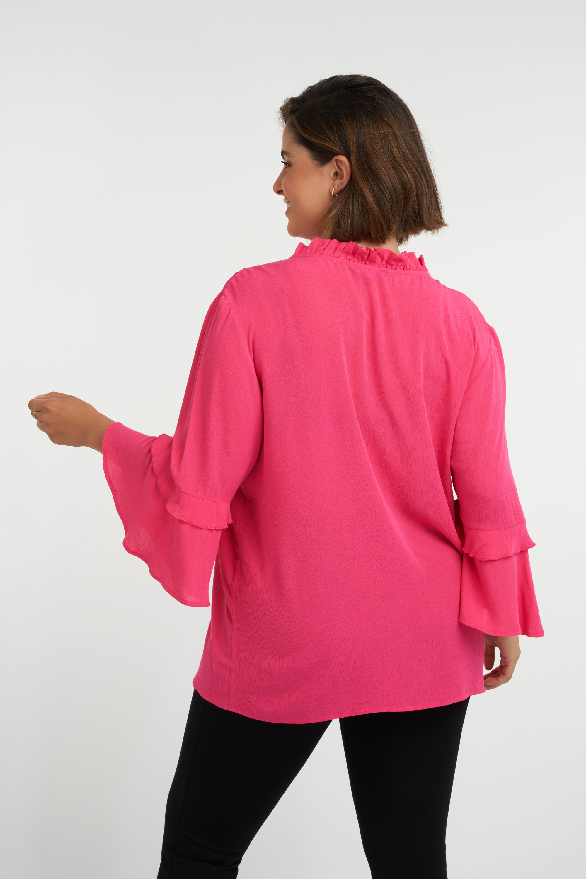 Blouse met volants en knoopjes image number 4