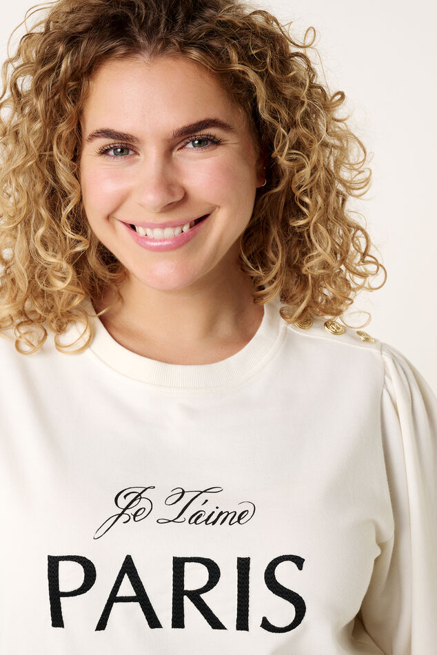 Sweater "Paris" met knopen op de schouder image number 4