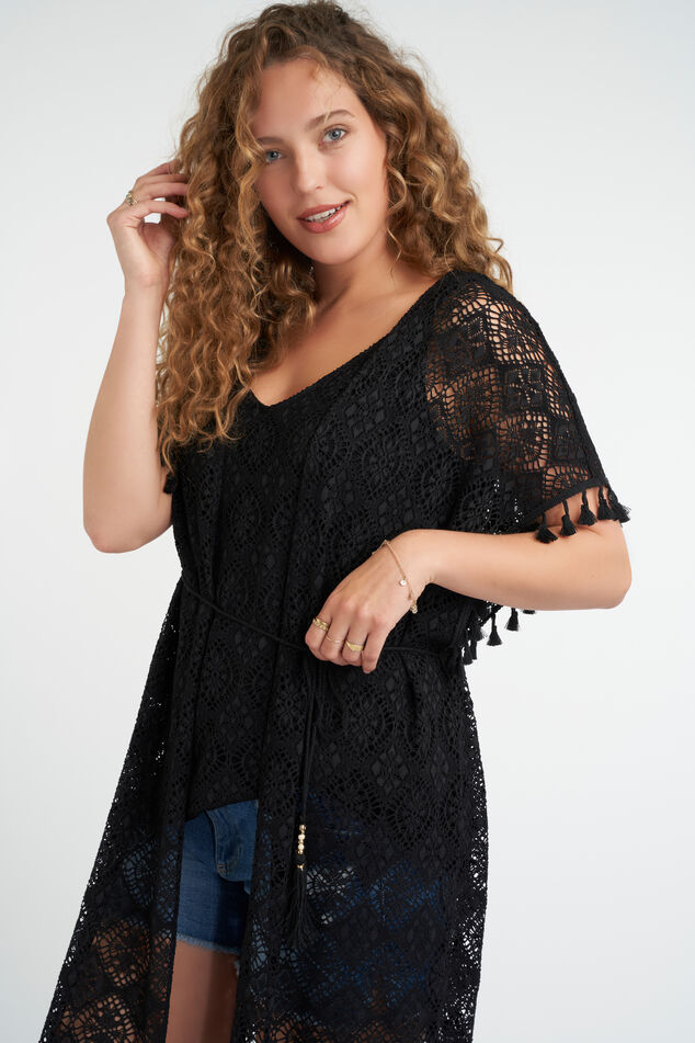 Lange kaftan van kant image number 4