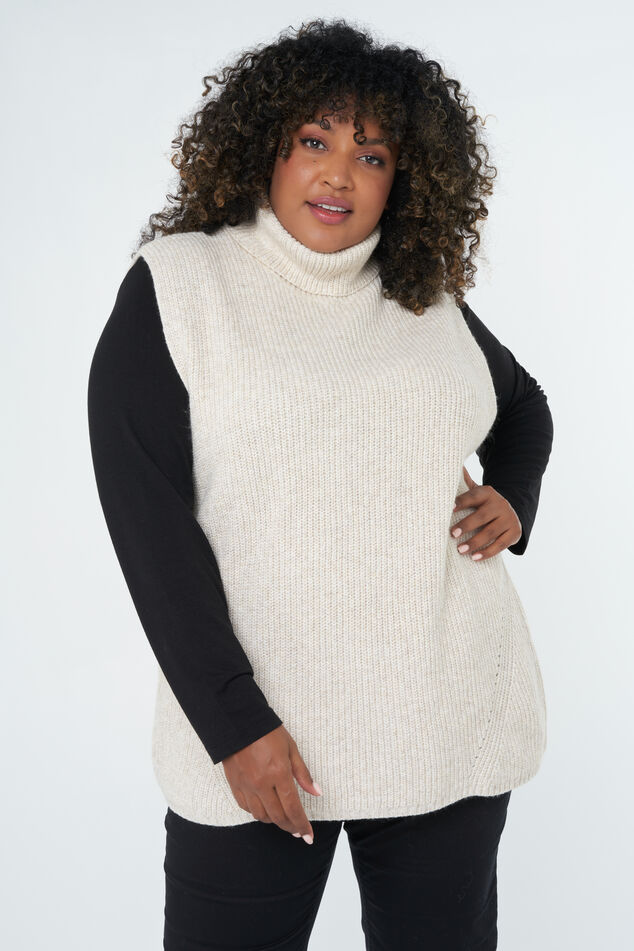 Gebreide spencer met col image number 0