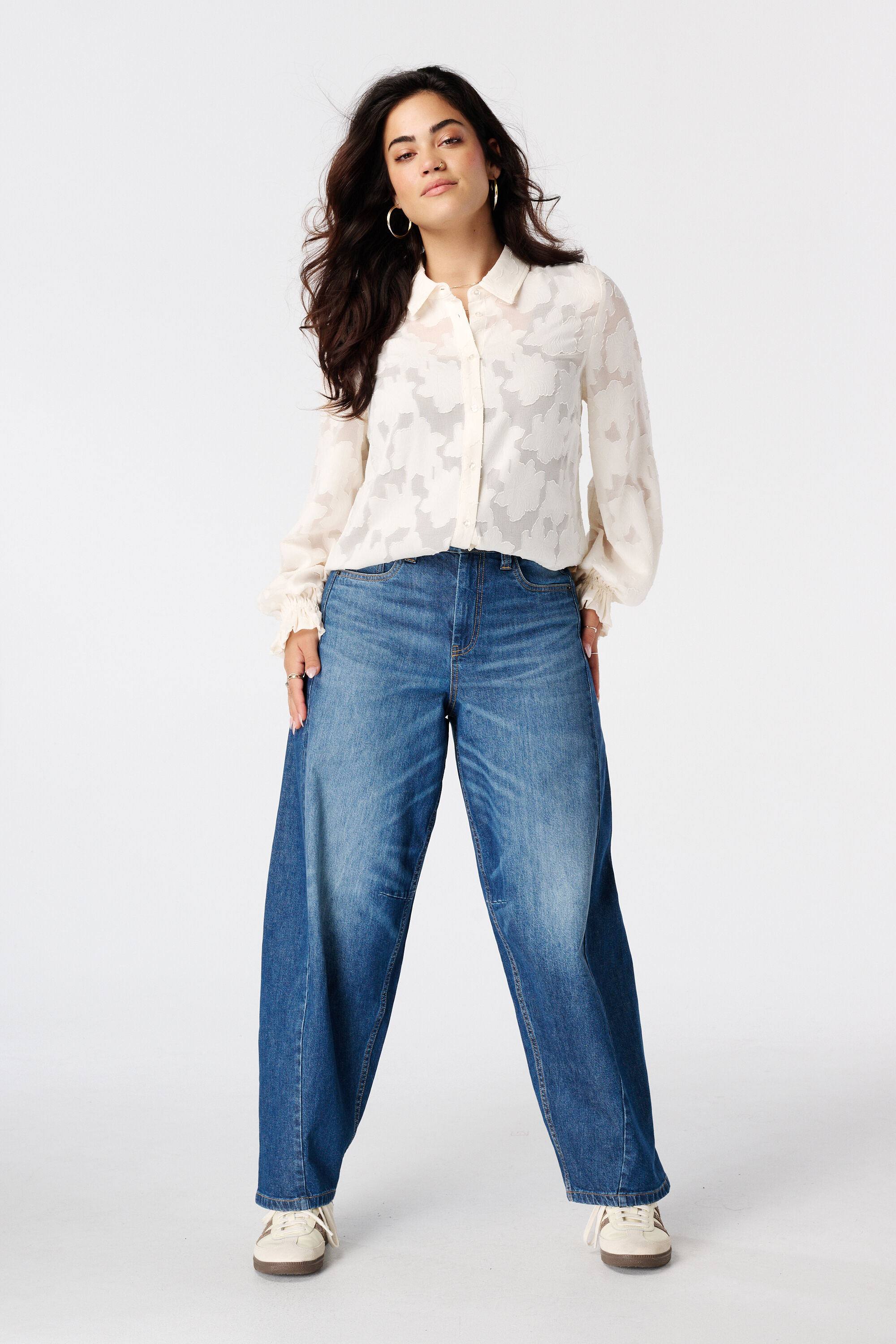 Doorschijnende blouse image number 5