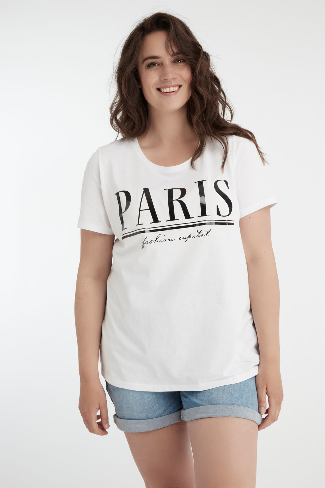 Dames T shirt met fashion opdruk MS Mode