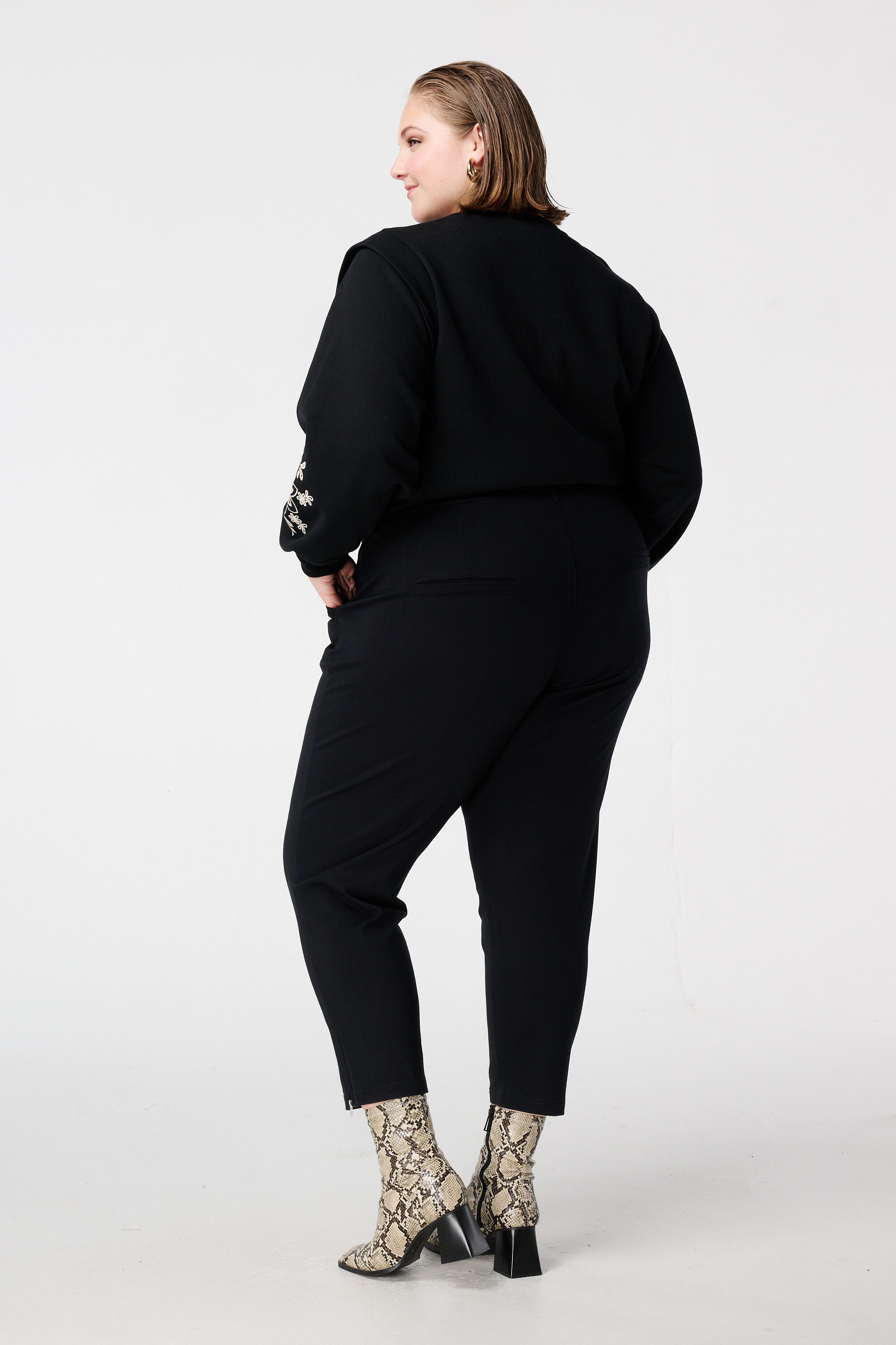 Broek met elastische tailleband image number 3