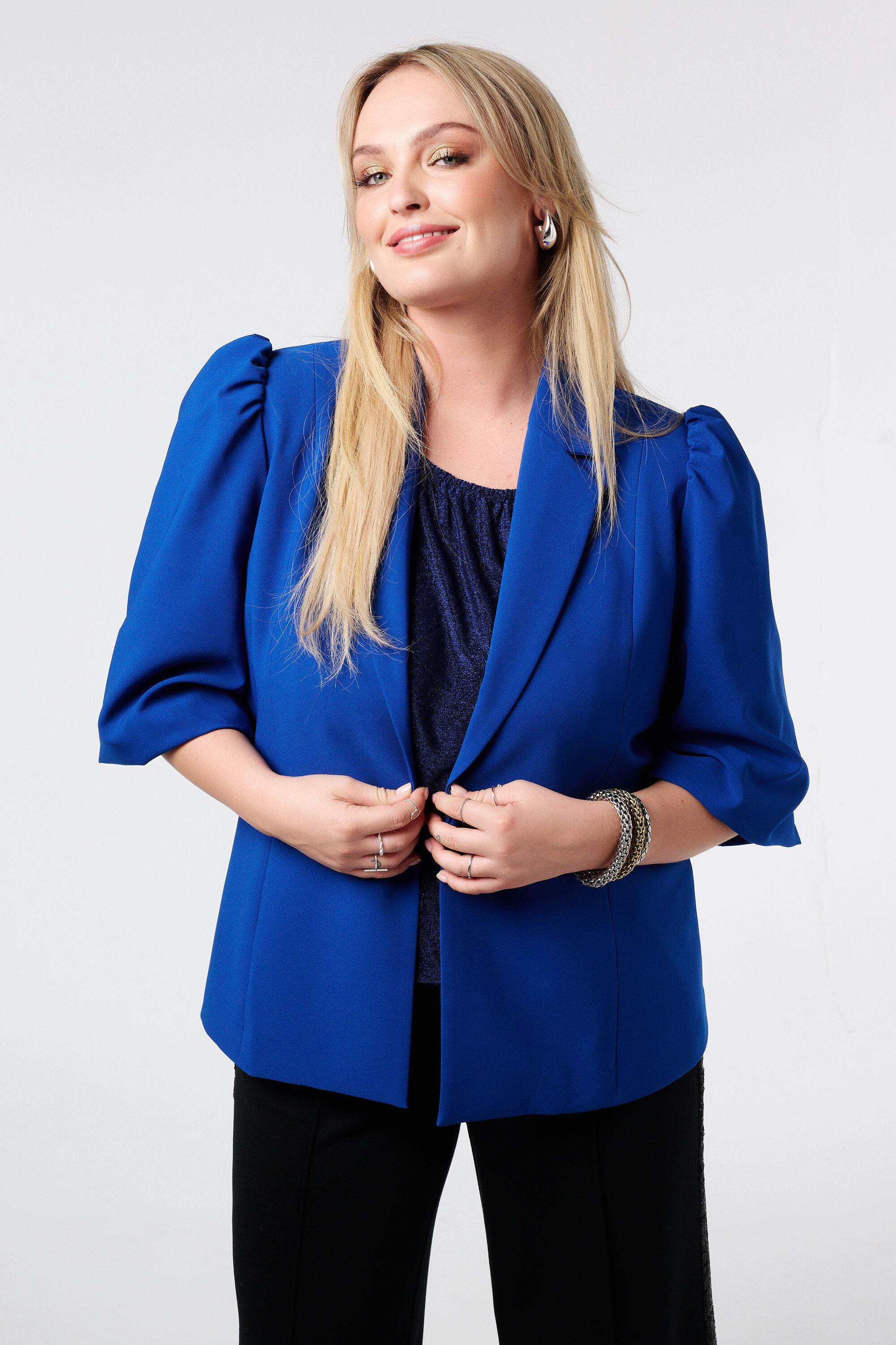 Blazer met pofmouwen