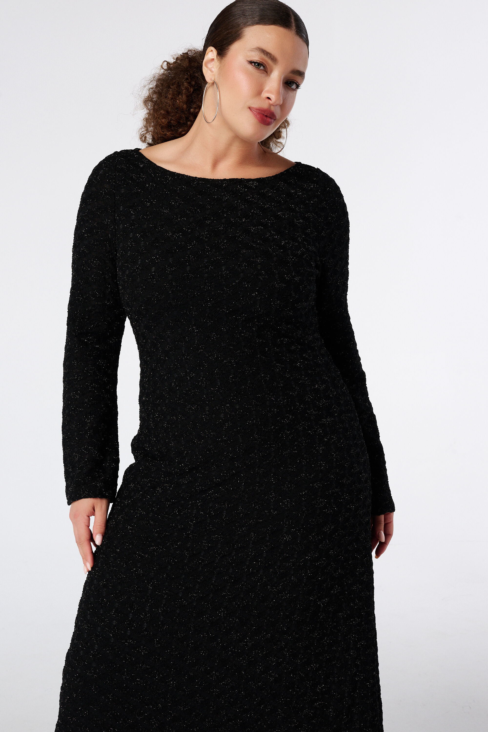 Korte mesh jurk met bloemen image number 5