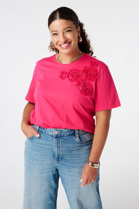 T-shirt met geborduurde opdruk T-shirt met geborduurde opdruk