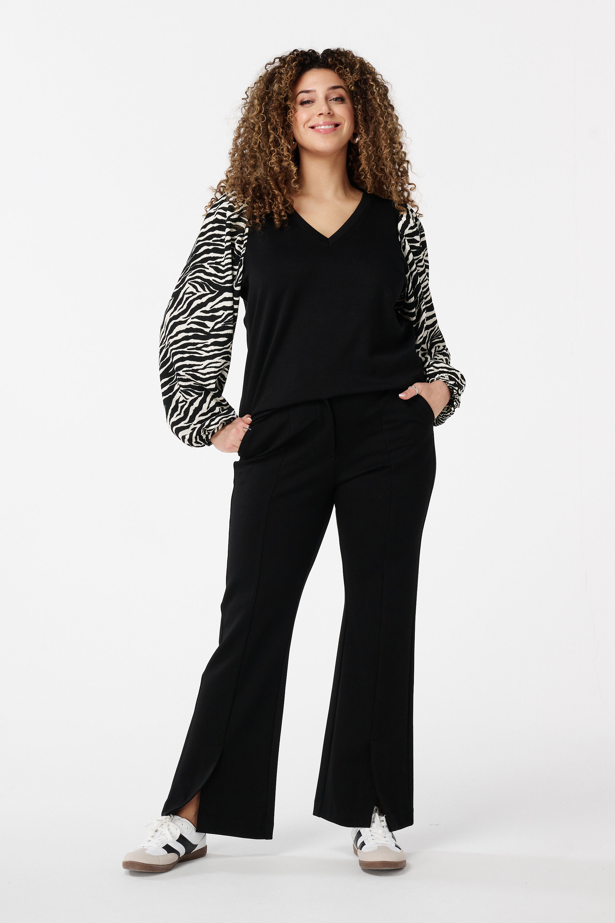 Top met dierenprint mouwen image number 5