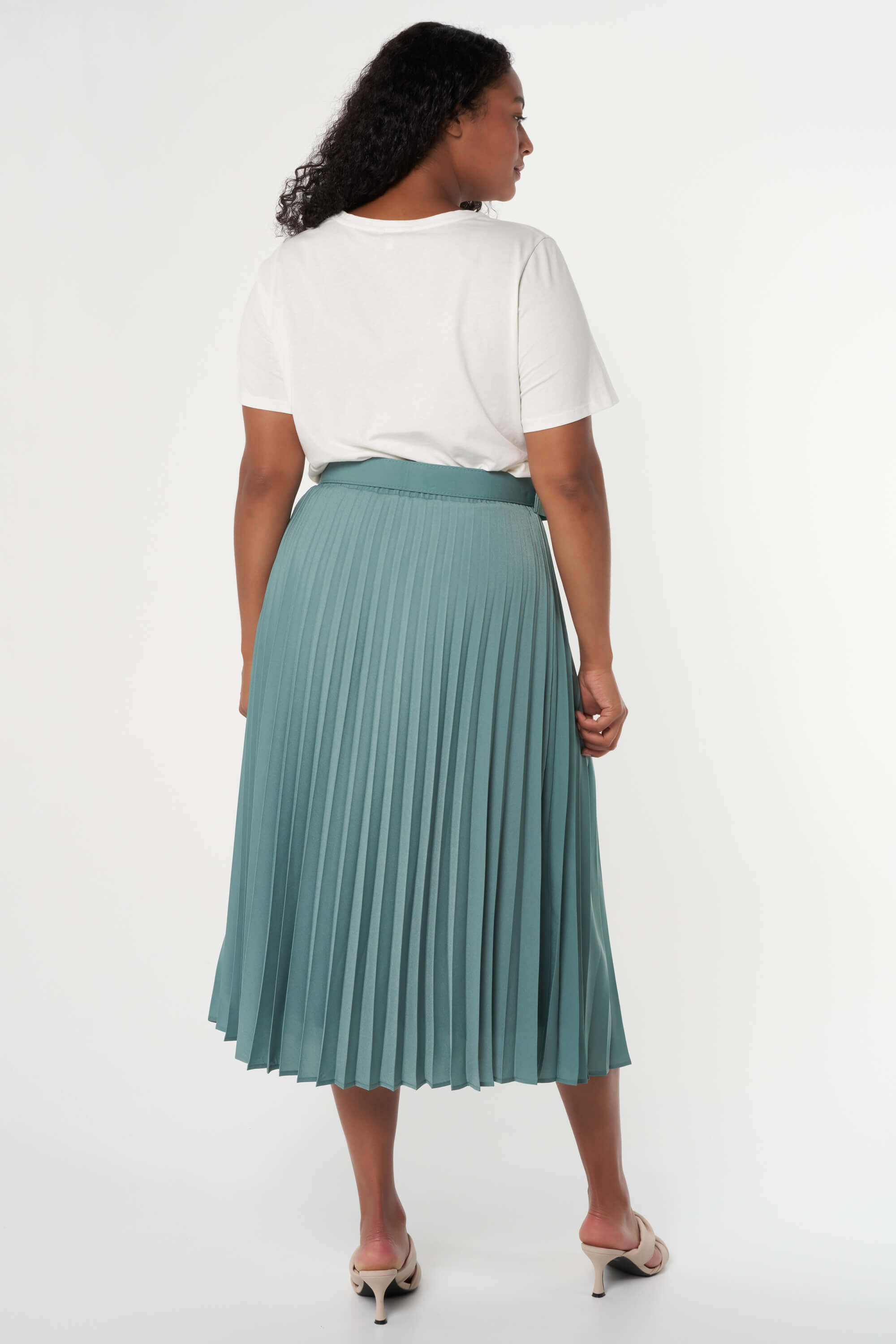 Midi rok met plisse image number 4