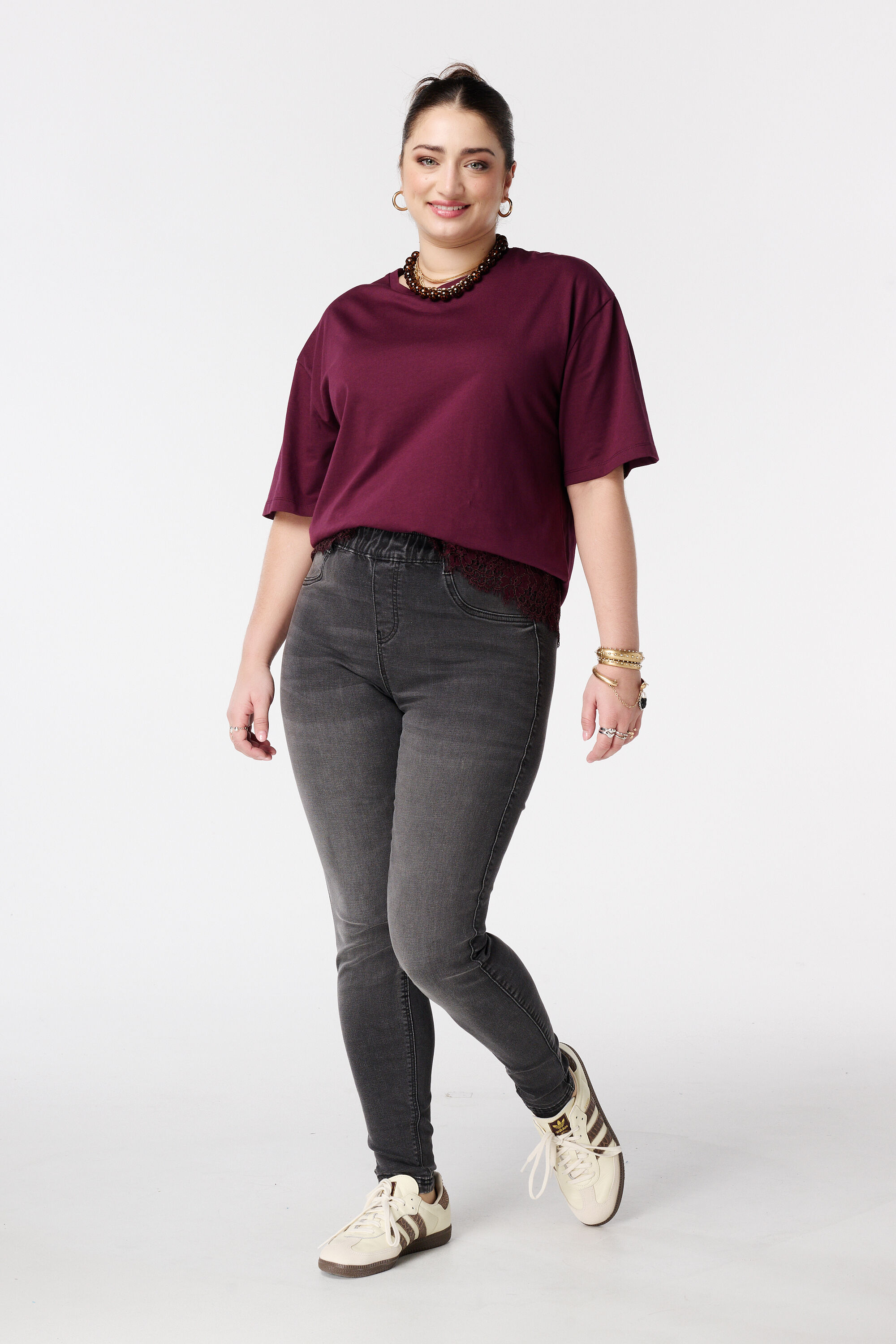 Tregging met denim look